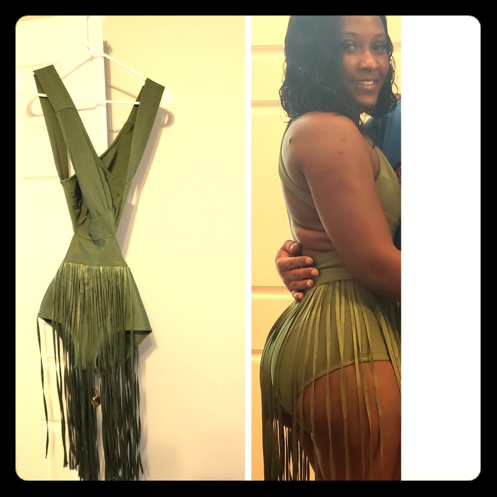 Olive green dress